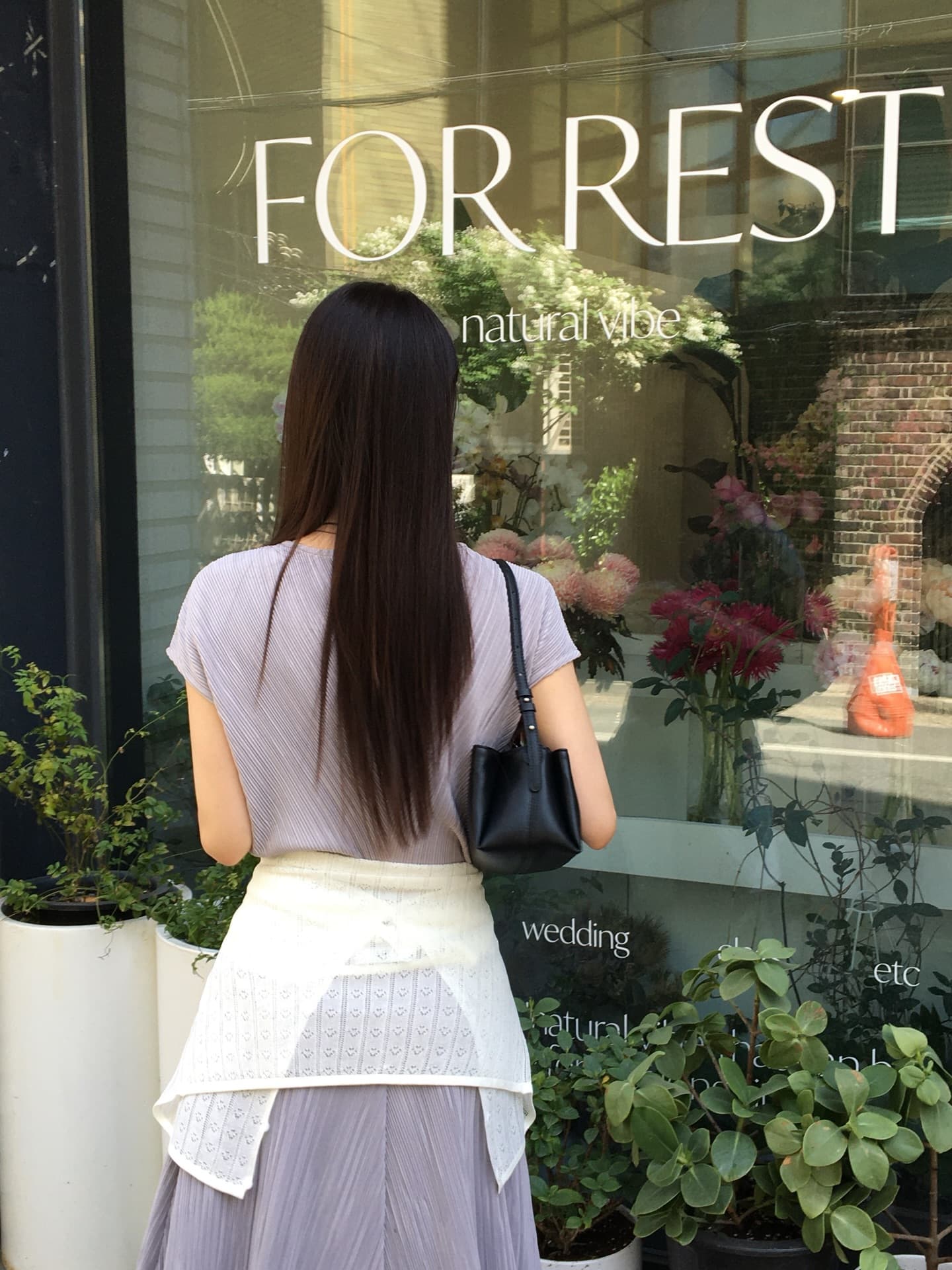우아함 미니멀리즘 바람 높음 폭탄 반팔 드레스 롱 스커트 한국 동대문 ins 상세 이미지 9
