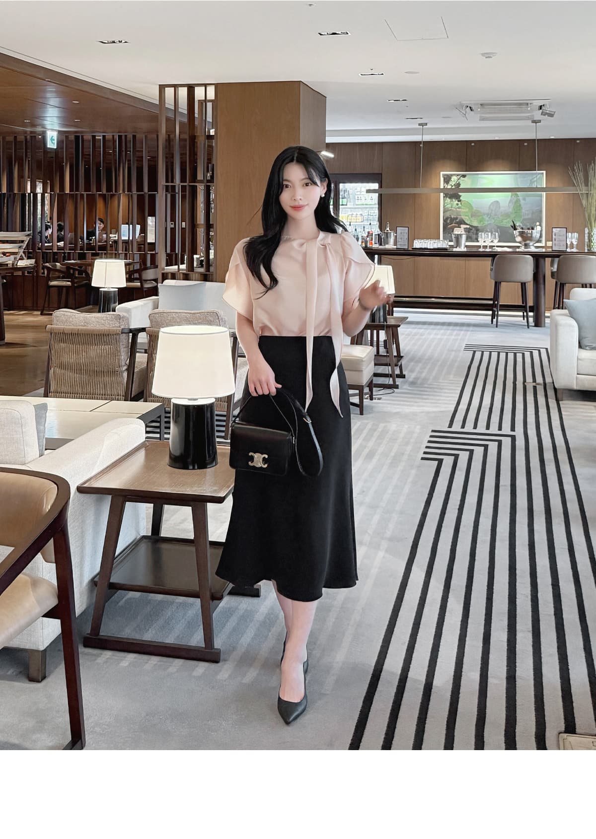 부서 나비 매듭 칼라 Feifei 소매 셔츠 시폰 셔츠 여성 한국 스타일 chic 상세 이미지 7