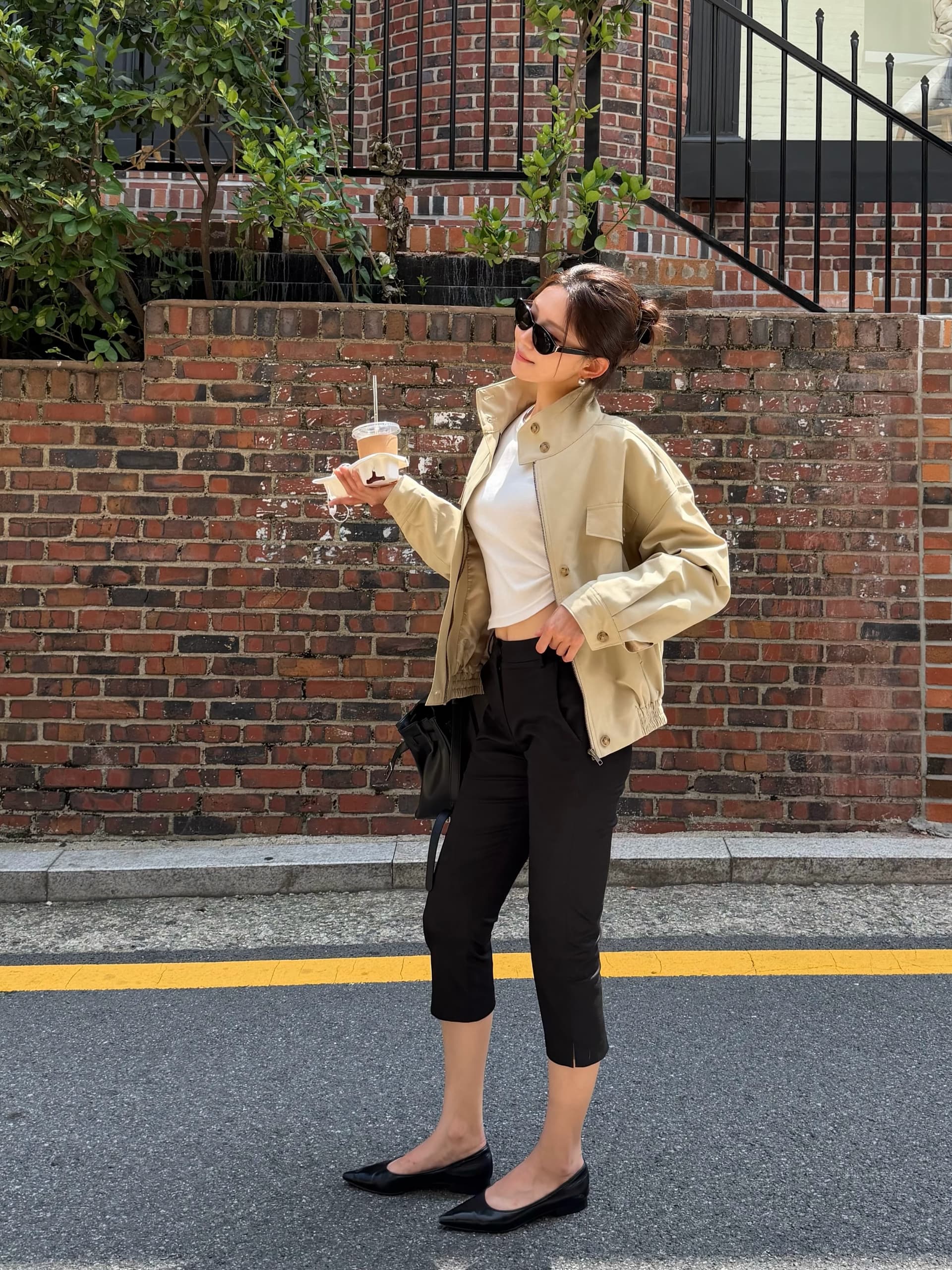 한 부서 빛 요리 한 파일럿 스타일 쇼트 스타일 바람막이 자켓 짧은 외투 캐주얼 다용도 상세 이미지 7