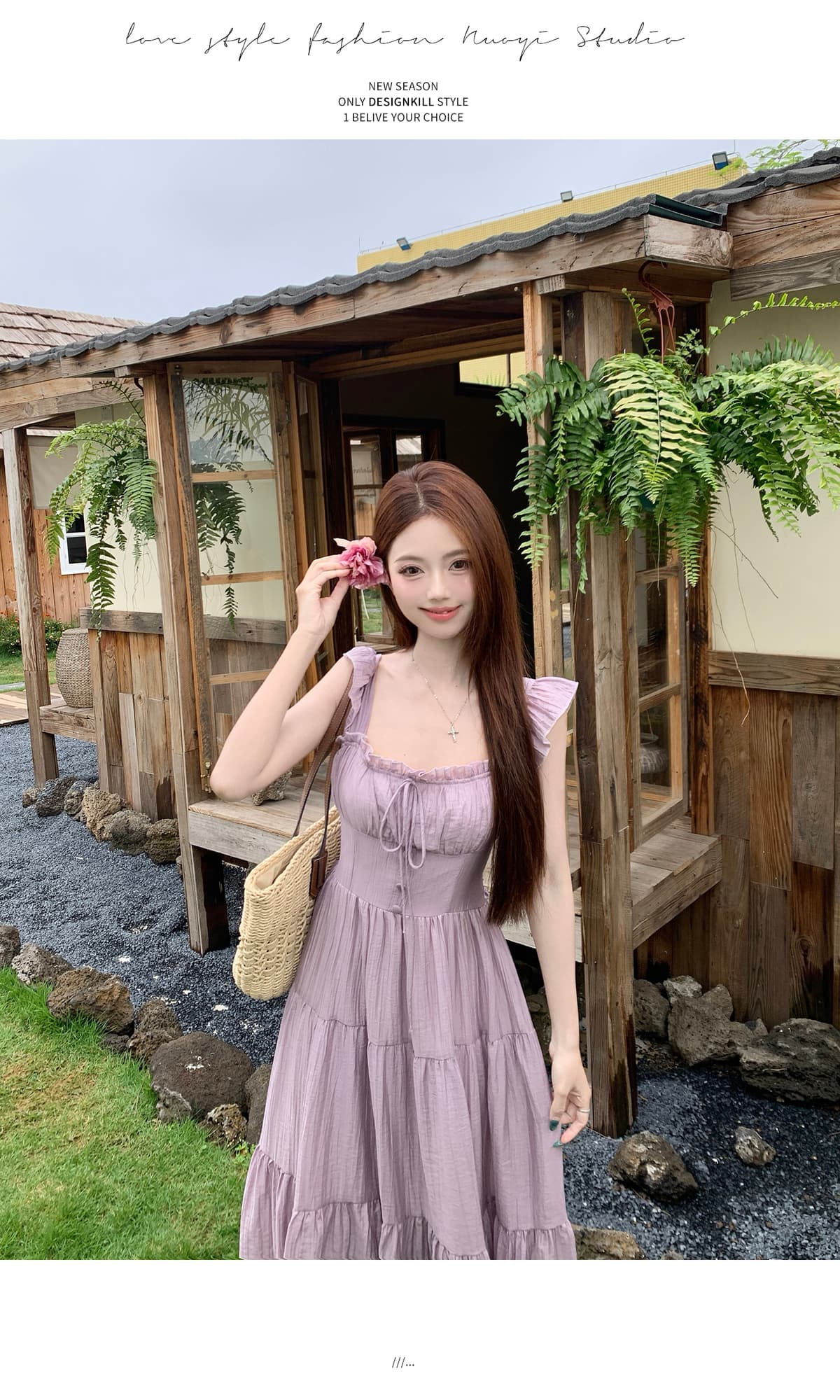 실사 늦가을 프랑스식 해변가 휴가 바람 슬립 빅 사이즈 드레스 여름 새로운 여성 의류 여름 작은 치마 상세 이미지 13