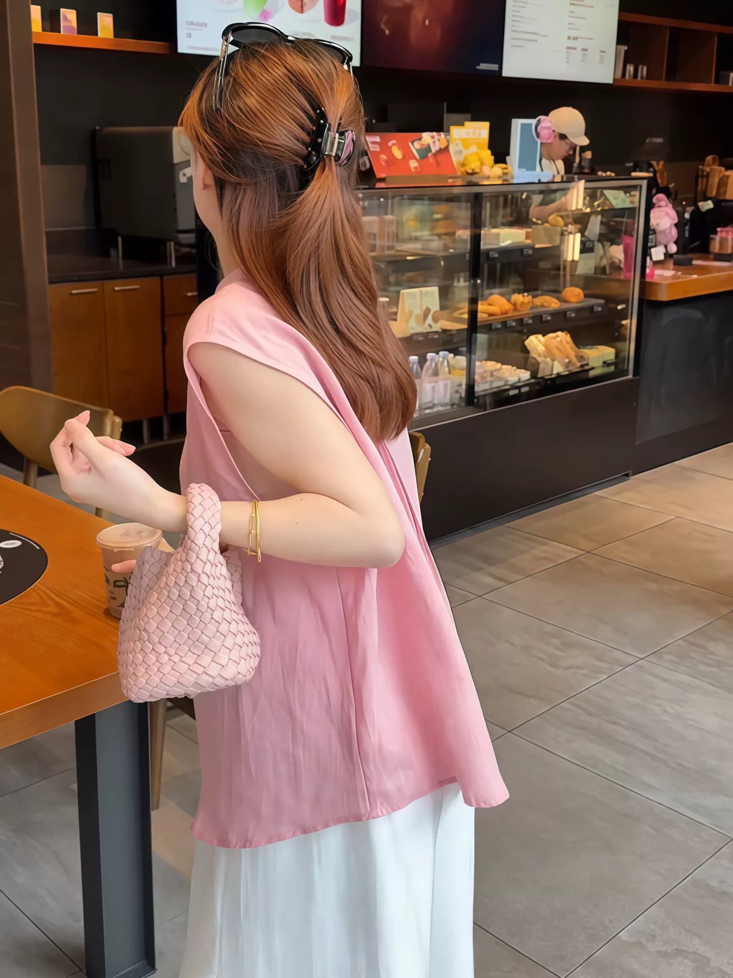 이후 스트랩 민소매 여성 셔츠 연령 감소 핑크색 여름 외출용 루즈핏 조끼 2026 새로운 얇은 스타일 통기성 맨위 이미지 4