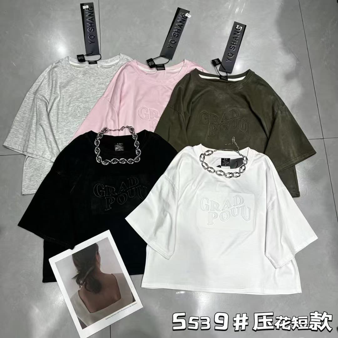 차가운 핫걸 워시 물 루즈핏 쇼트 스타일 티셔츠 2026 봄 아모이 ins 트렌디 한일 ootd 아메리칸 펑크 다크 아메리칸 이미지 5