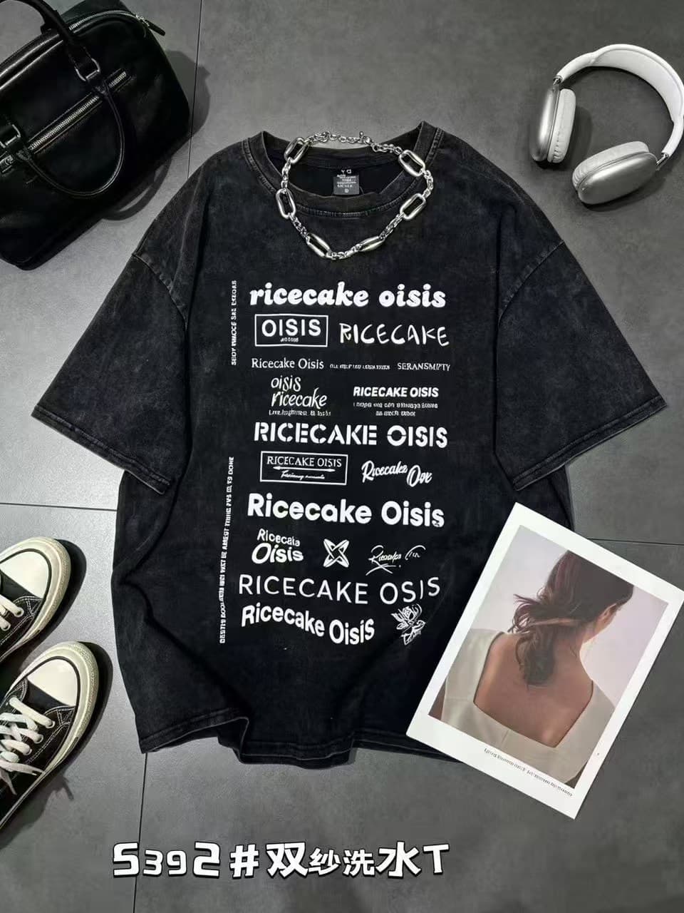 차가운 핫걸 oversize 남자 친구 느긋한 워시 물 데님 마 오래된 2026 봄 여름 가을 새로운 ins 트렌디 아메리칸 거리 t 이미지 2
