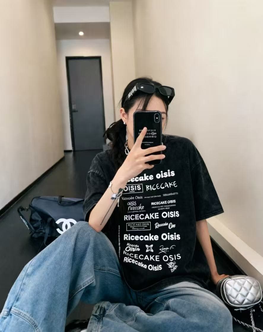 차가운 핫걸 oversize 남자 친구 느긋한 워시 물 데님 마 오래된 2026 봄 여름 가을 새로운 ins 트렌디 아메리칸 거리 t 상세 이미지 3