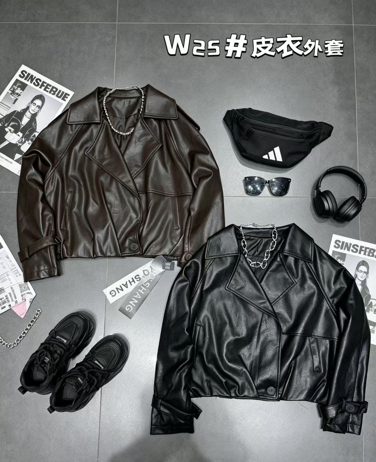 차가운 핫걸 오토바이 여성 2026 가을 겨울 새로운 ins 트렌디 한일 ootd 잘 생긴 pu 가죽 재킷 패션 재킷 펑크 흔들어서 g 이미지 4