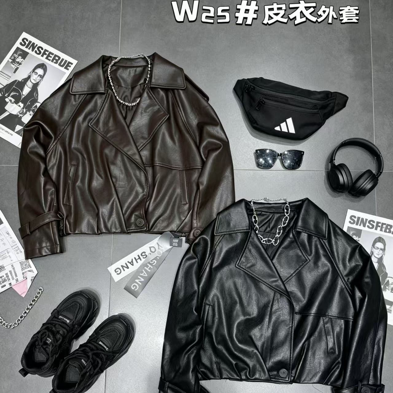 차가운 핫걸 오토바이 여성 2026 가을 겨울 새로운 ins 트렌디 한일 ootd 잘 생긴 pu 가죽 재킷 패션 재킷 펑크 흔들어서 g 이미지 5