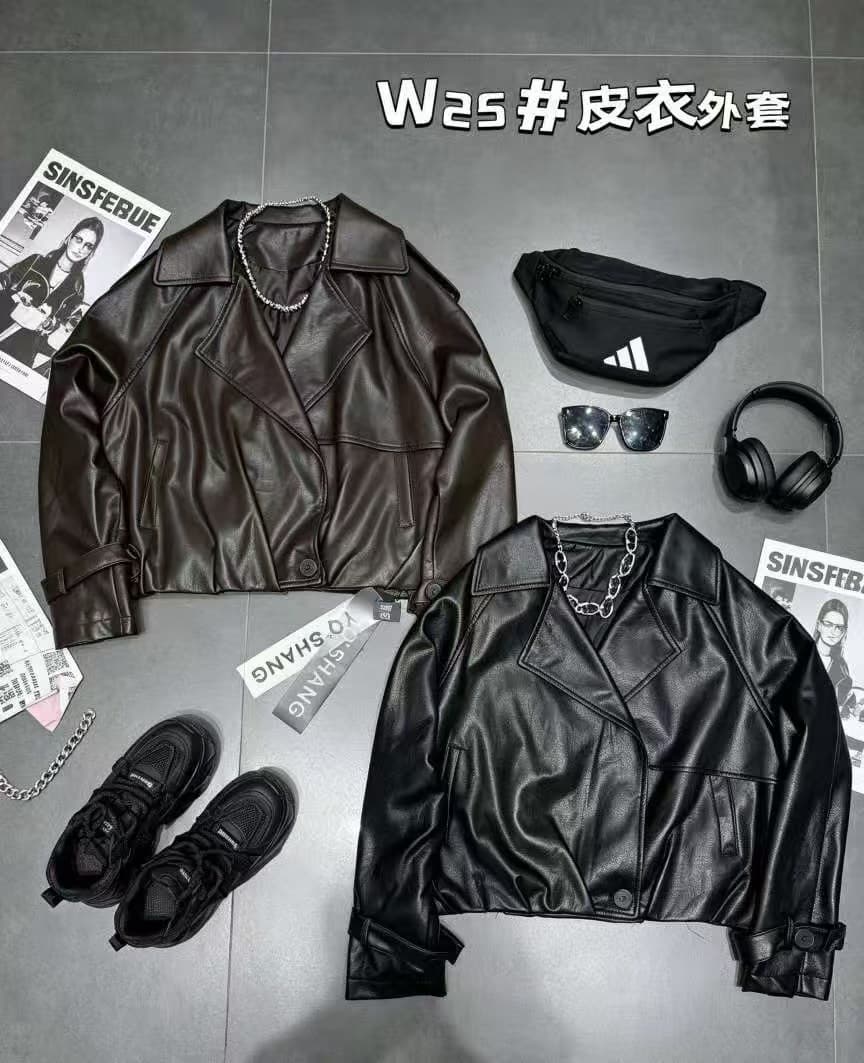 2026 가을 겨울 새로운 차가운 핫걸 한일 ootd 쇼트 스타일 pu 오토바이 여성 가죽 재킷 재킷 록 펑크 다크 insk