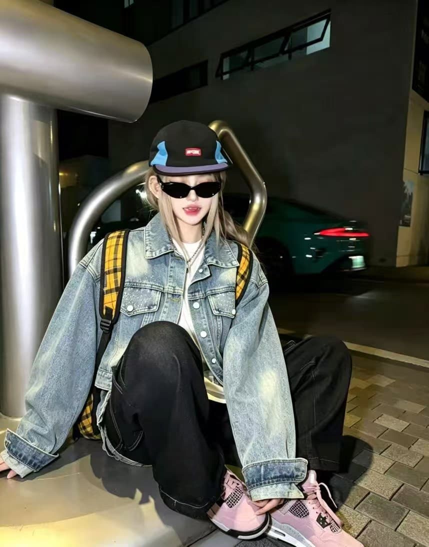 차가운 핫걸 워시 물 데님 쇼트 스타일 재킷 2026 가을 겨울 새로운 ins 트렌디 한일 ootd 천년기 바람 록 다크 k 상세 이미지 5