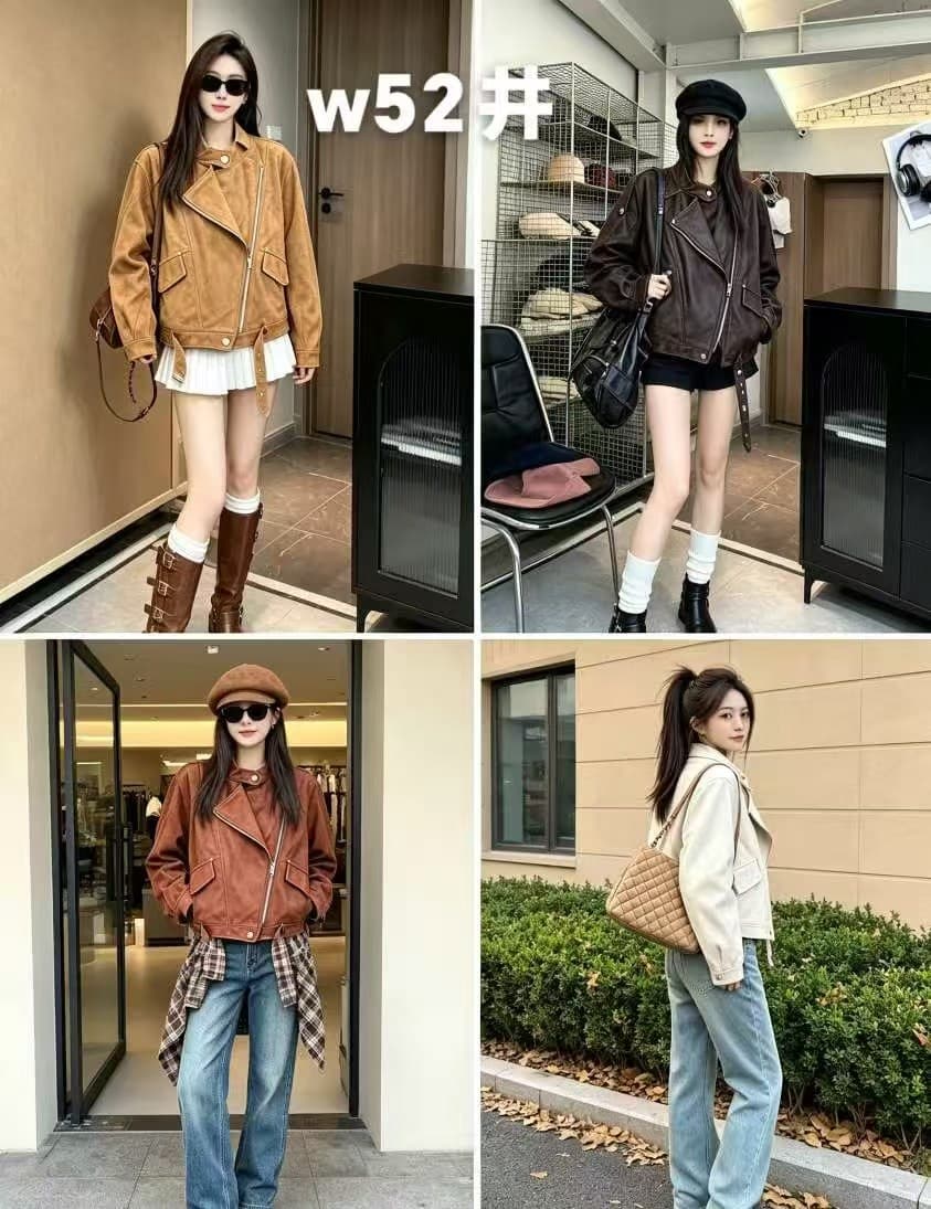 차가운 핫걸 비스듬한 지퍼 사슴 가죽 재킷 2026 가을 겨울 새로운 ins 트렌디 한일 ootd 패션 다용도 출퇴근 천년기 f 상세 이미지 4
