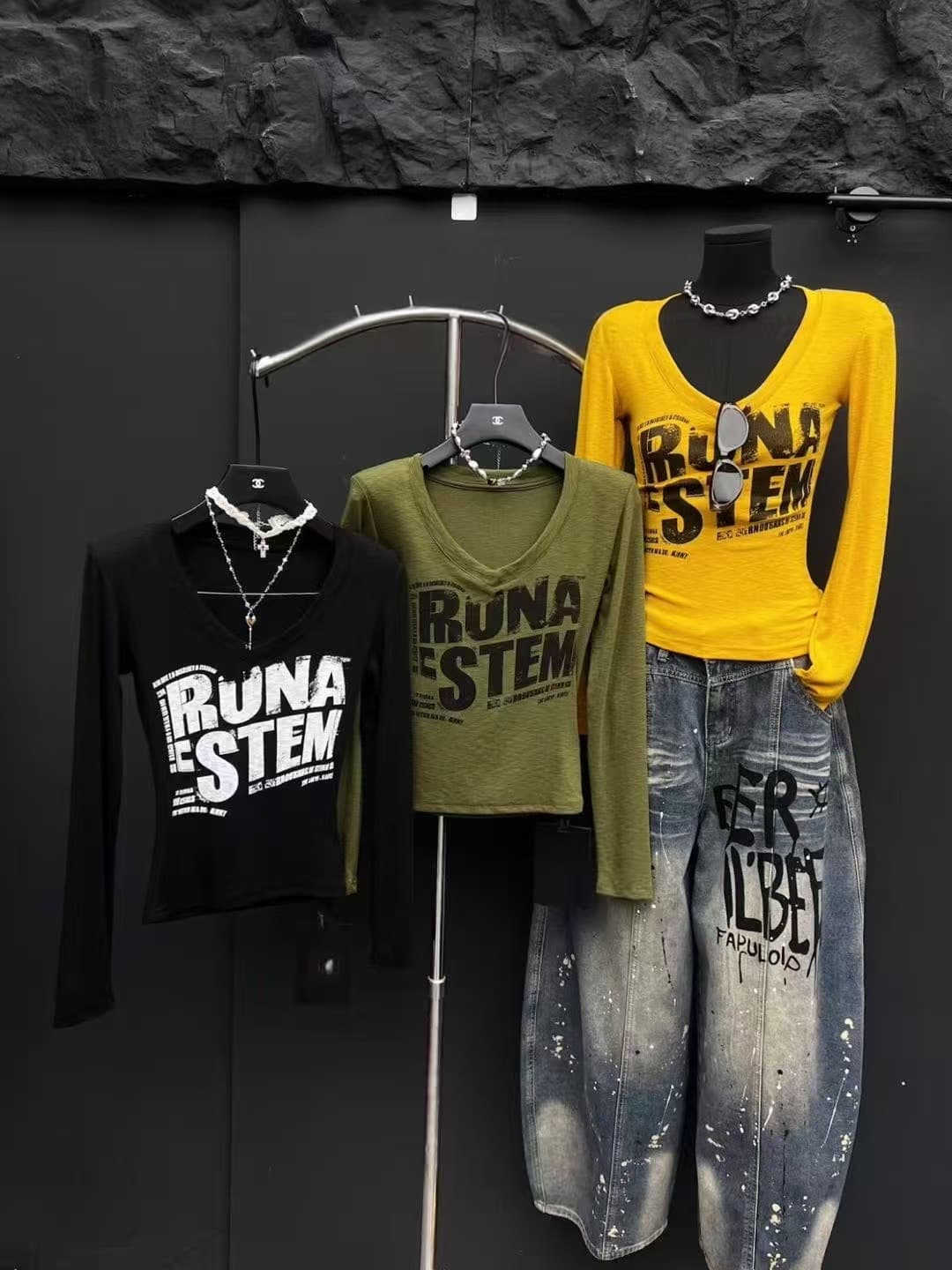 차가운 핫걸 V넥 어깨 패드 몸매 가꾸기 슬림해 보이는 2026 가을 새로운 ins 트렌디 한일 ootd 아메리칸 거리 개성 긴팔 tx 상세 이미지 13