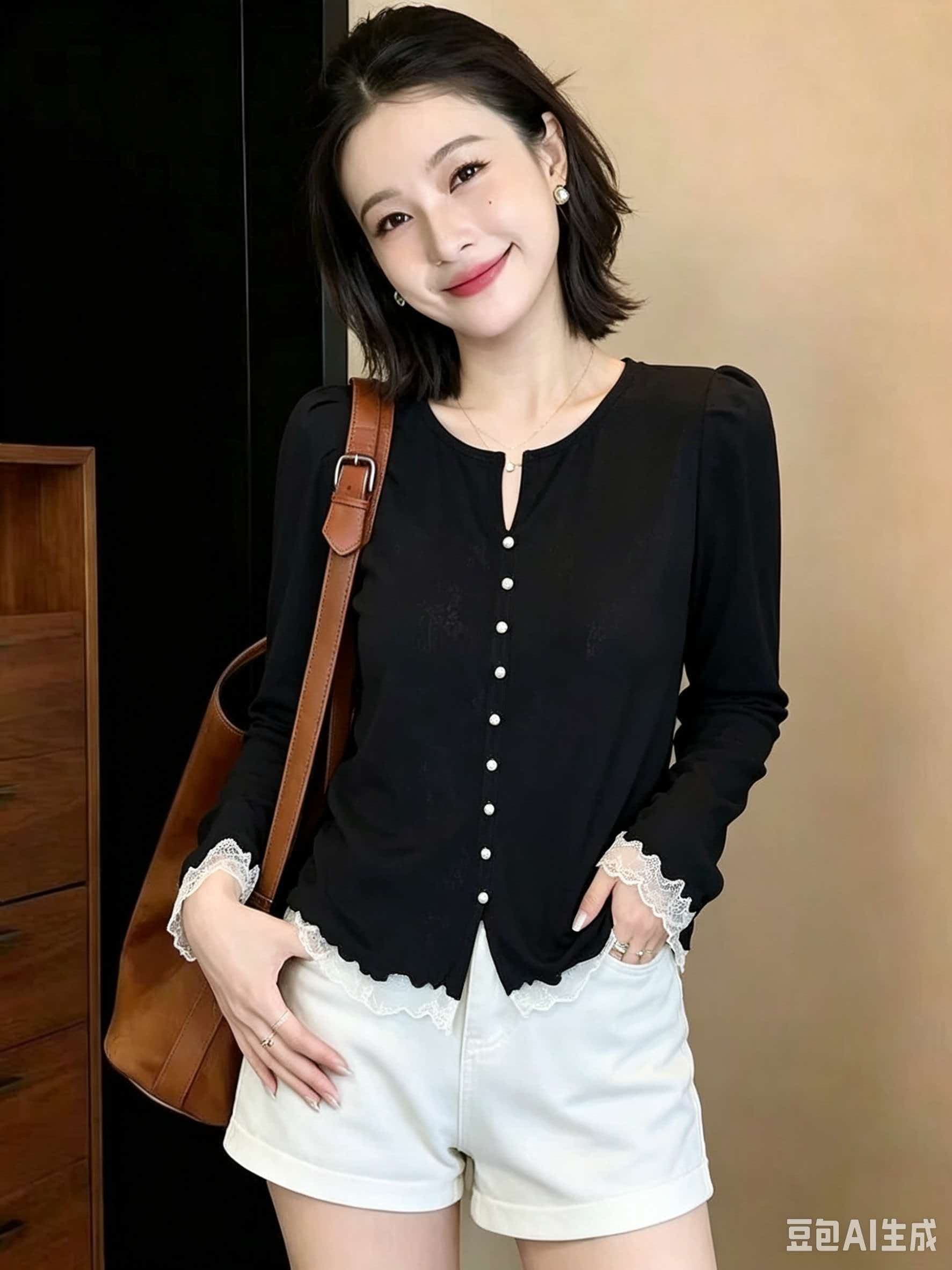 빅 사이즈 여성 의류 지방 mm 페이크 레이어드 레이스 조각 긴팔 티셔츠 2026 가을 표지 배 슬림해 보이는 다용도 맨위 이미지 2