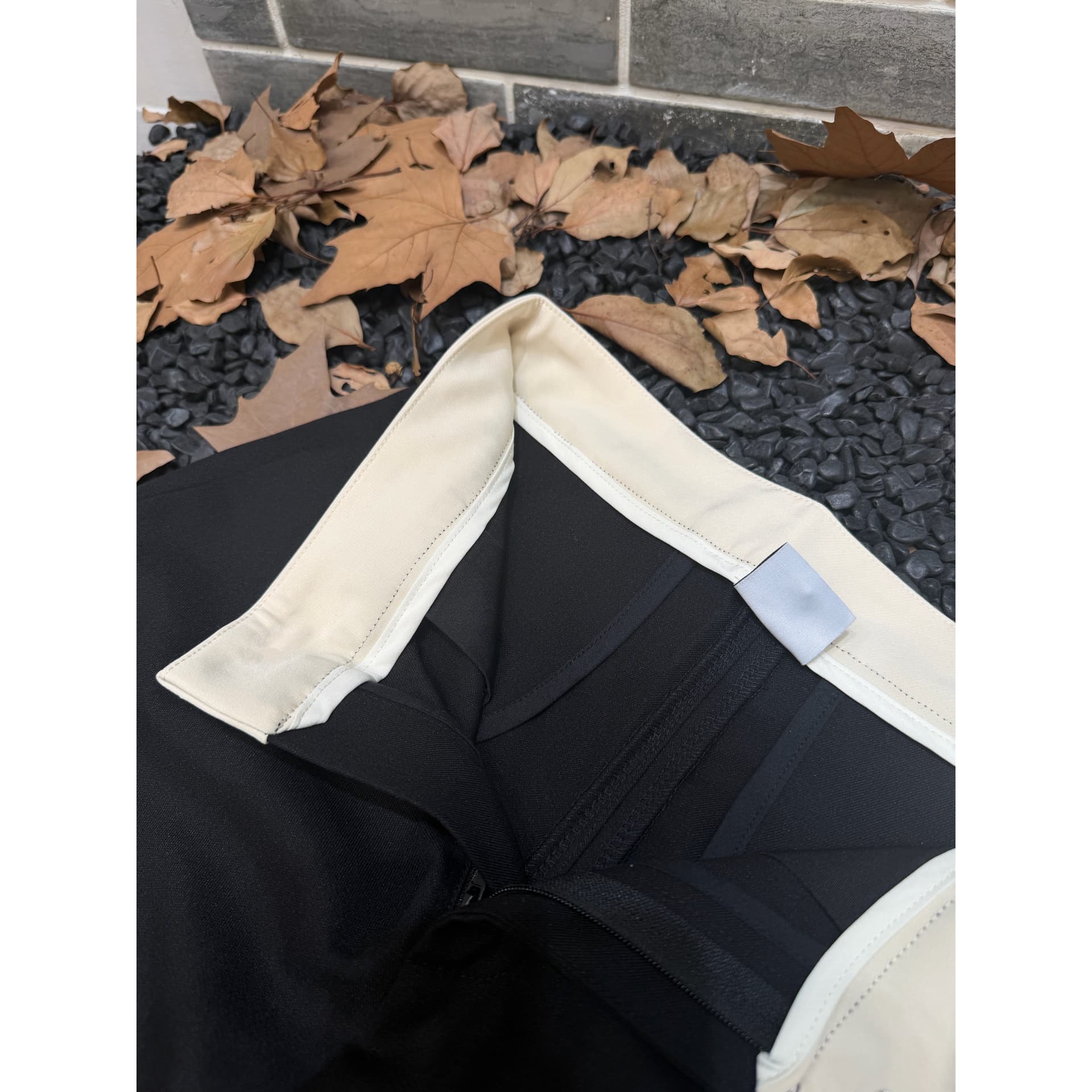 버섯 찹쌀 찹쌀 고급 회색 검정색 다른 색상 허리 슬랙스 6013-000-0310 이미지 5