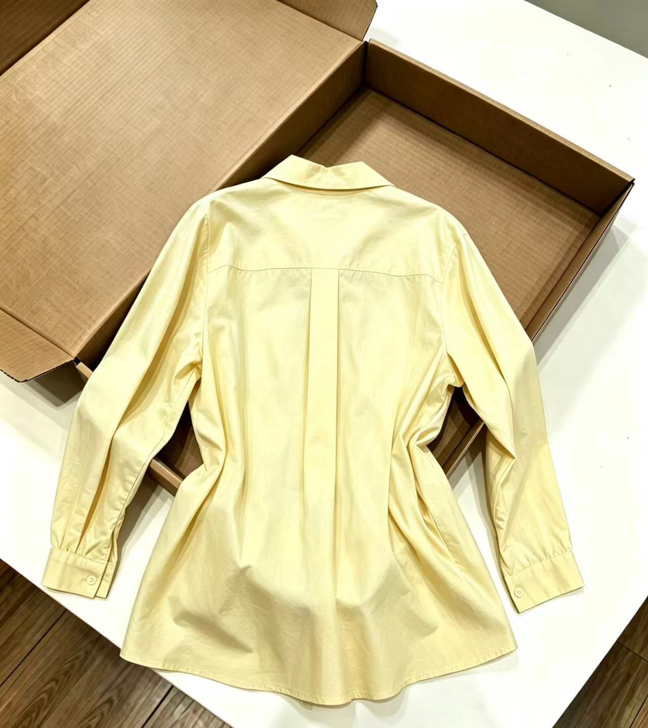실사 봄 새로운 한 부서 다용도 프로필 모양 허리 수축 긴팔 셔츠 루즈핏 출퇴근 착용 가져 가라. 고급 센스 품격 켜기 상세 이미지 10