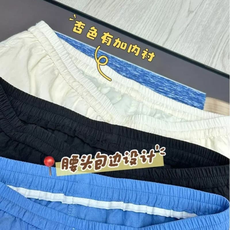 톰 글 래 원인 블루 와이드 레깅스 바지 여름 한 부서 도루 센스 느긋한 스트레이트 긴 바지 캐주얼 굴곡 바지 작은 키 이미지 5