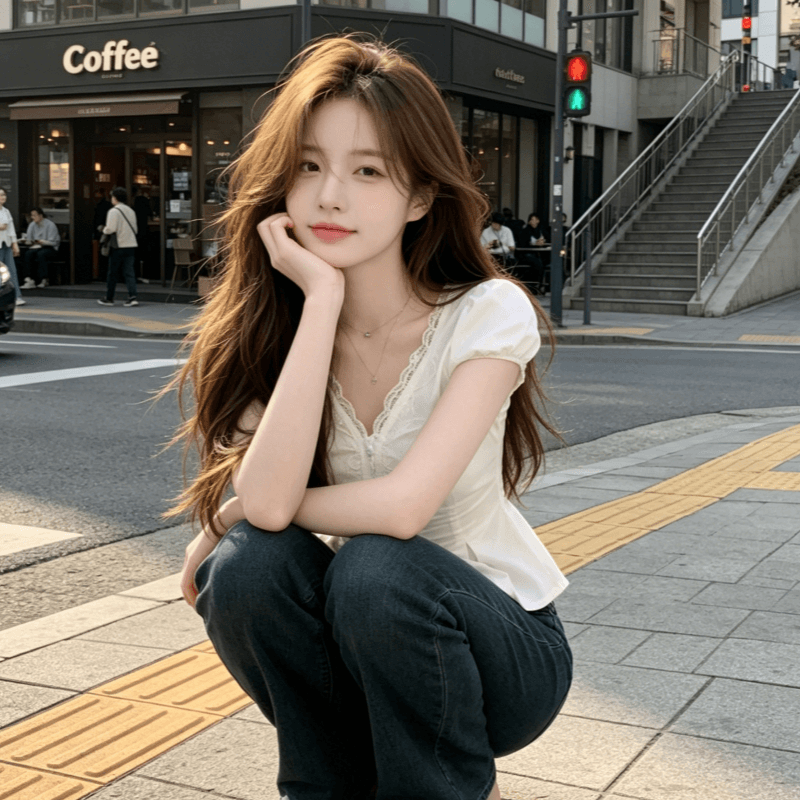 한 부서 레이스 조각 자외선 차단 반팔 여성 셔츠 여름 레이스업 작은 셔츠 스트랩 허리 수축 디자인 센스 새로운 맨위 상세 이미지 6