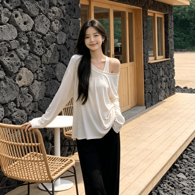 작은 대중 느긋한 바람 얇은 스타일 긴팔 자외선 차단 여성 순수한 욕망 바람 루즈핏 슬림해 보이는 캐주얼 다용도 맨위 상세 이미지 9