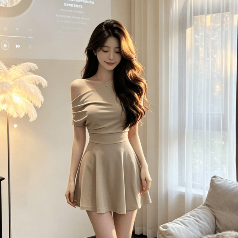 빛 요리 한 로얄 자매 착용 가져 가라. 고급 센스 품격 허리 수축 슬림해 보이는 미니 스커트 고유 한 슈퍼 잘 생긴 ~ 중 드레스 2026 여름 상세 이미지 7
