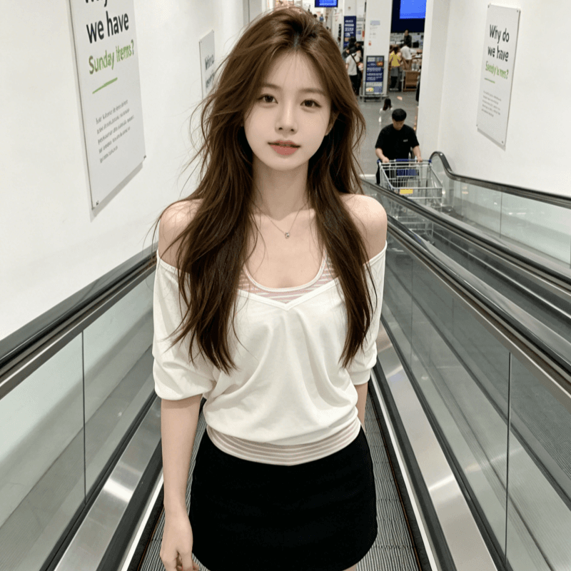 송 긍정적 인 En 화이트 V넥 반팔 티셔츠 여성 여름 착용 가져 가라. 새로운 루즈핏 캐주얼 블라우스 중간 소매 아름다운 맨위 트렌디 이미지 2