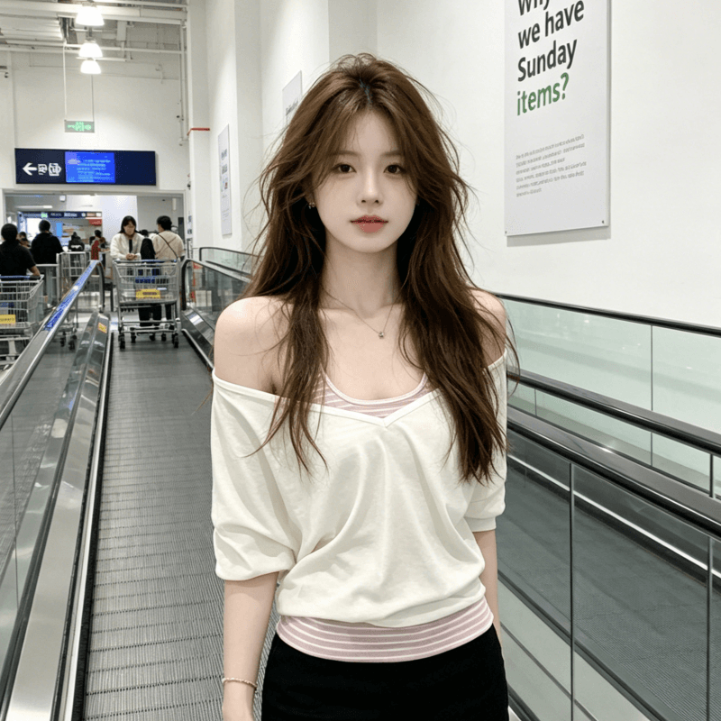 송 긍정적 인 En 화이트 V넥 반팔 티셔츠 여성 여름 착용 가져 가라. 새로운 루즈핏 캐주얼 블라우스 중간 소매 아름다운 맨위 트렌디 상세 이미지 6
