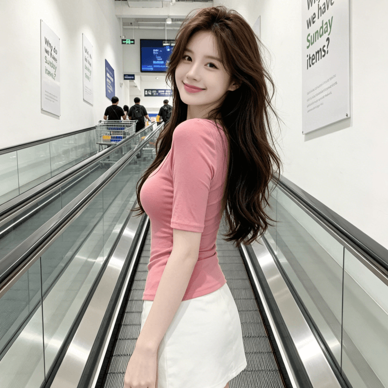 순수한 욕망 달콤한 핫걸 u 칼라 긍정적 인 어깨 반팔 티셔츠 여성 2026 여름 새로운 몸매 가꾸기 슬림해 보이는 다용도 디자인 센스 맨위 이미지 5