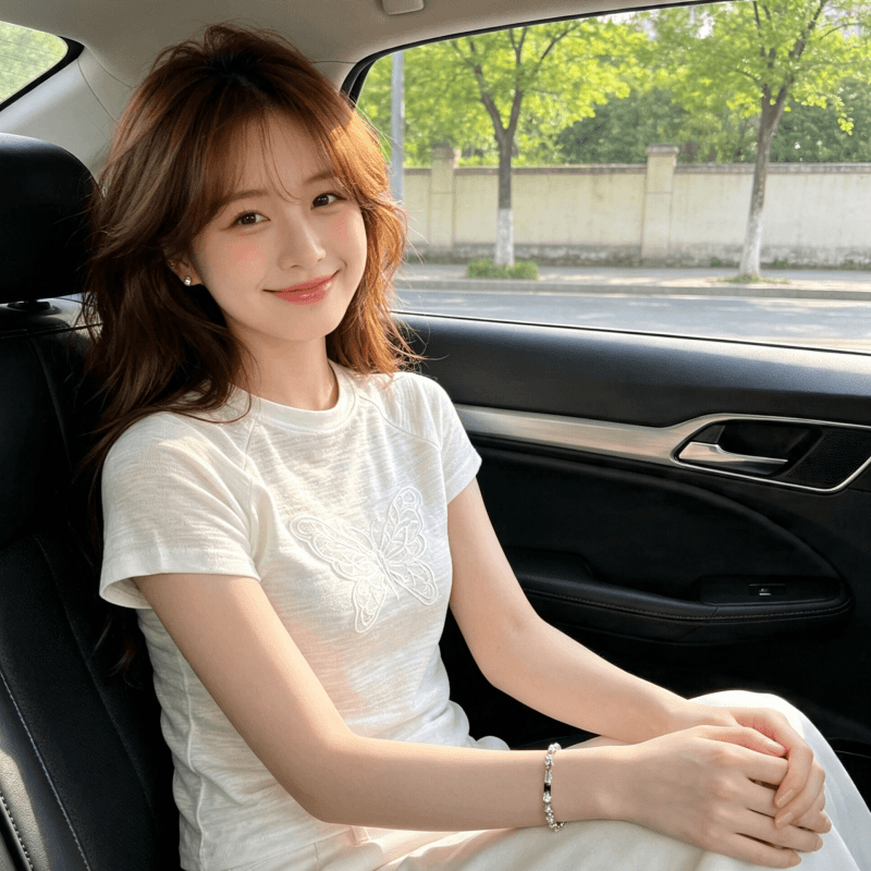 자카드 한 부서 화이트 나비 자수 긍정적 인 어깨 반팔 티셔츠 여성 여름 디자인 센스 몸매 가꾸기 슬림해 보이는 맨위 상세 이미지 9