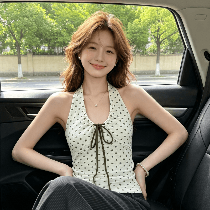 2026 봄 여름 새로운 한 부서 별 전체 인쇄 행침 목 캐미솔 핫걸 외출용 인사이드 잡아라. 의류 이미지 5