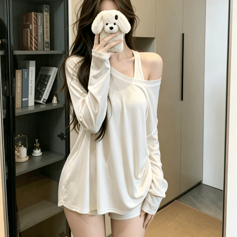 실사 작은 대중 느긋한 바람 얇은 스타일 긴팔 자외선 차단 여성 순수한 욕망 바람 루즈핏 슬림해 보이는 캐주얼 다용도 맨위