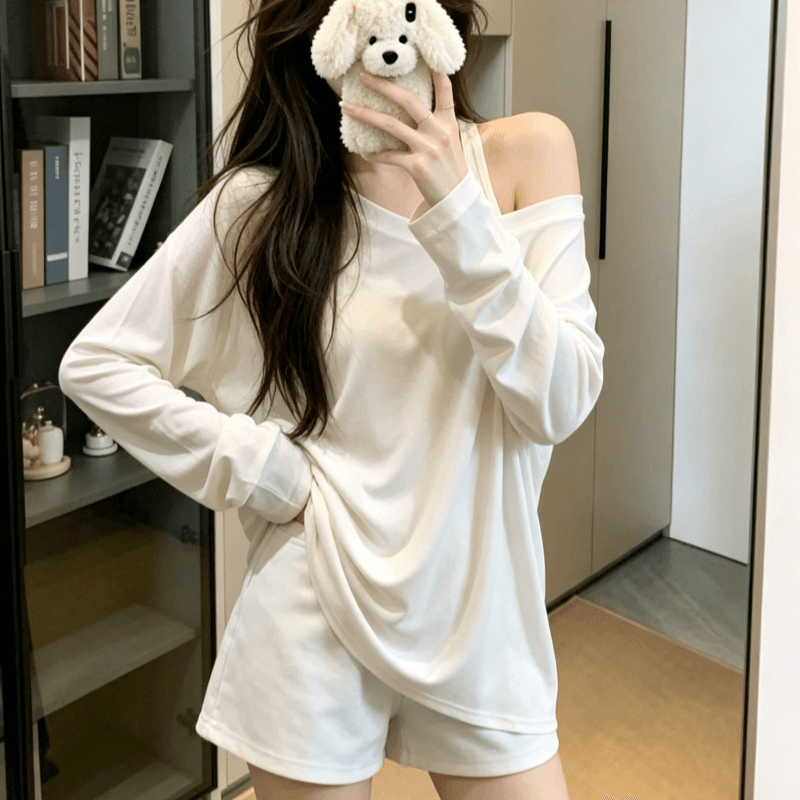 실사 작은 대중 느긋한 바람 얇은 스타일 긴팔 자외선 차단 여성 순수한 욕망 바람 루즈핏 슬림해 보이는 캐주얼 다용도 맨위 상세 이미지 4