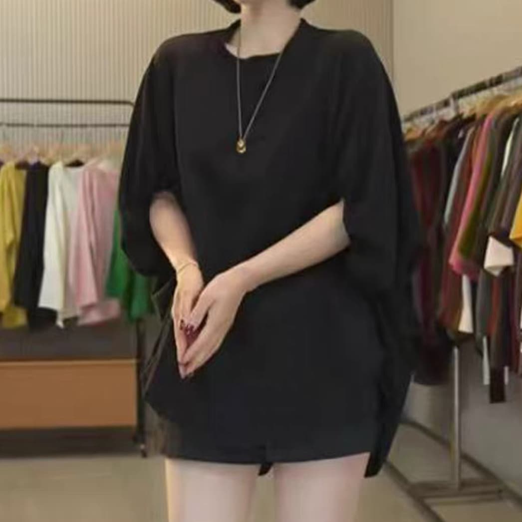 주문 재고 있음 여름 새로운 커프스 참나무 늑골 느긋한 와 성별 부드러운 연령 감소 패션 티셔츠 한국 동대문 맨위 상세 이미지 3