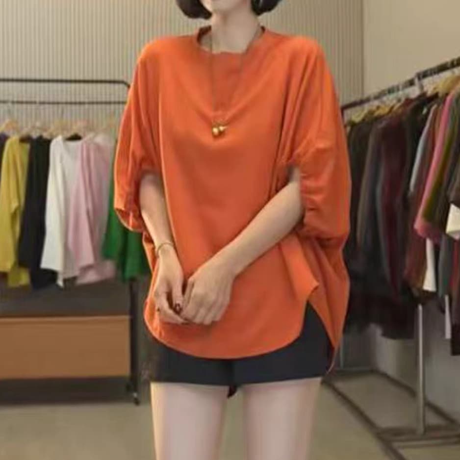 주문 재고 있음 여름 새로운 커프스 참나무 늑골 느긋한 와 성별 부드러운 연령 감소 패션 티셔츠 한국 동대문 맨위 상세 이미지 6