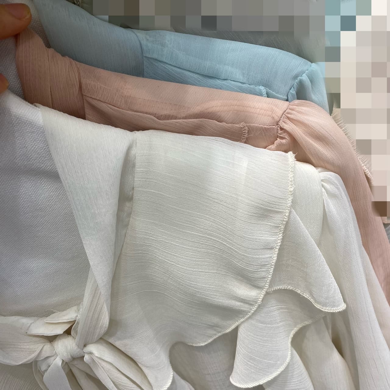 재고 있음 프랑스식 품격 프릴 쉬폰 여성 셔츠 여름 새로운 절묘한 나비 넥타이 반팔 맨위 상세 이미지 2