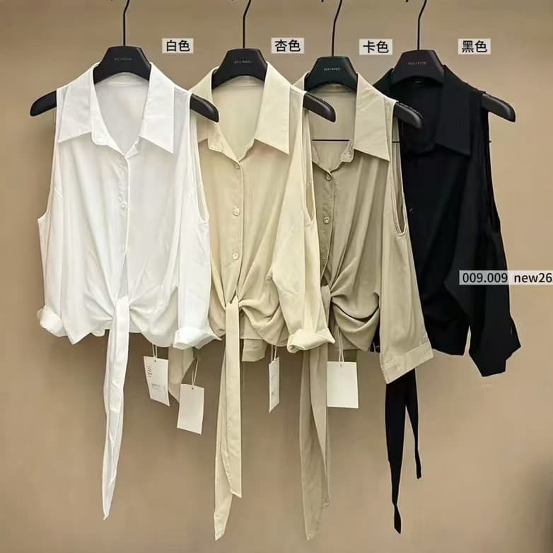 재고 있음 열세 개 봄 가을 새로운 프랑스식 순수한 욕망 바람 섹시함 오프숄더 V넥 긴팔 여성 셔츠 디자인 센스 셔츠 상세 이미지 1