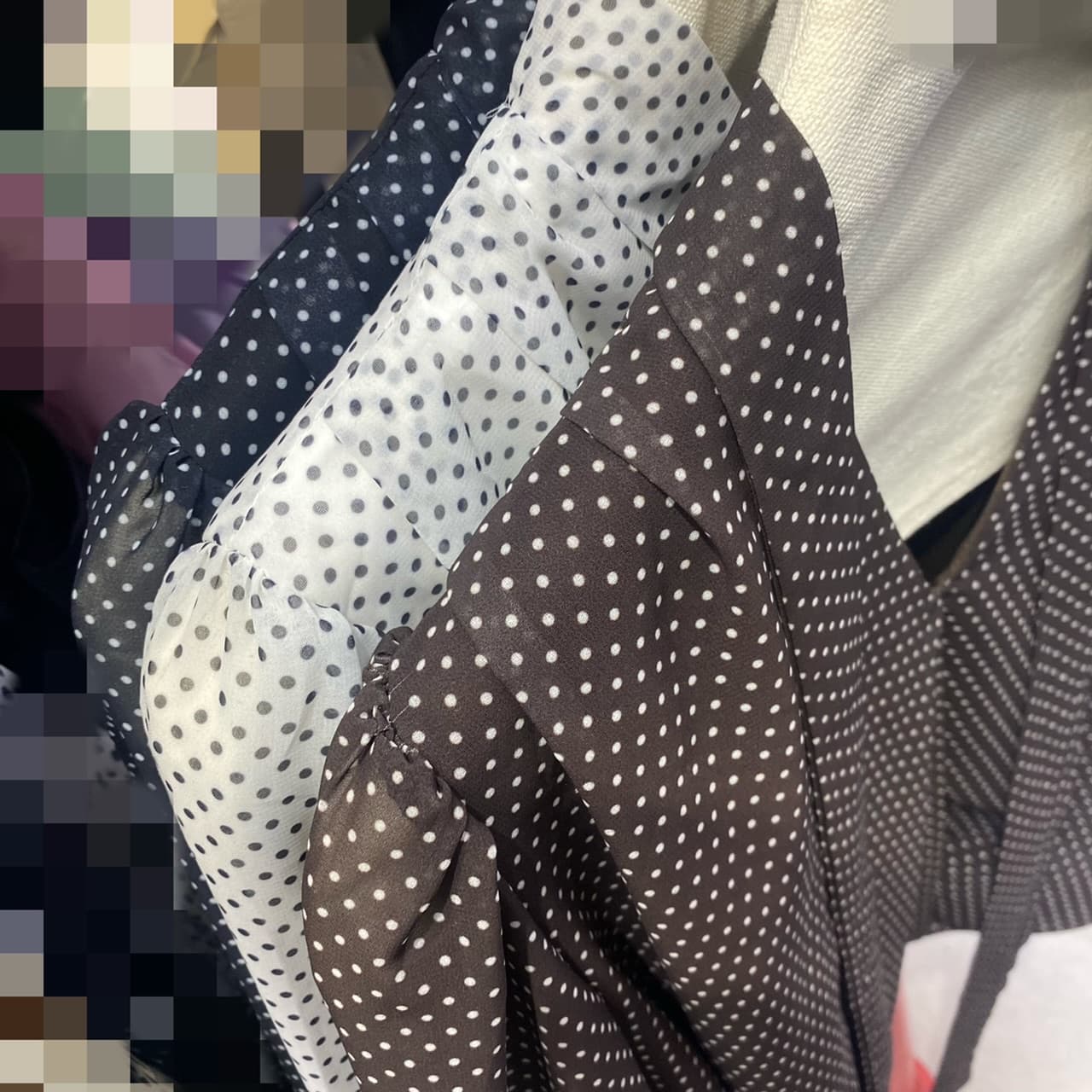 재고 있음 봄 가을 켜기 새로운 한 부서 클래식 폭발 도트 무늬 꽃밭 분위기 센스 맨위 리본 칼라 쉬폰 블라우스 긴팔 상세 이미지 2