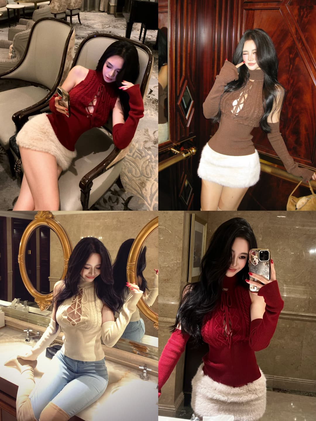 실사 정가 터틀넥 니트 조끼 여성 2025 겨울 새로운 몸매 가꾸기 오프숄더 기본 셔츠 인사이드 잡아라. 의류 상세 이미지 1
