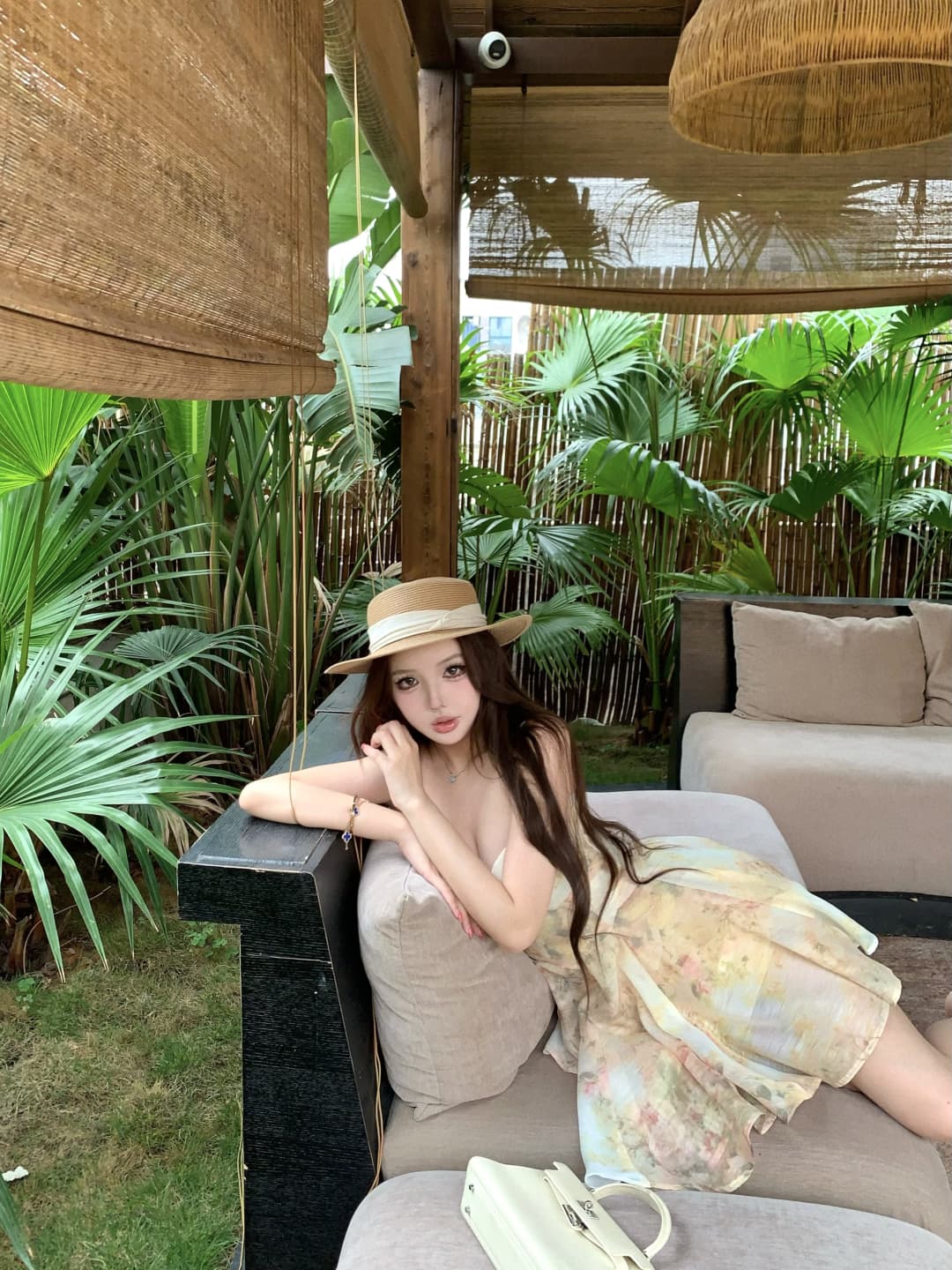 실사 정가 봄날 꿈 나라 프랑스식 꽃무늬 레이스업 허리 수축 슬립 미니 스커트 순수한 욕망 분위기 센스 드레스 상세 이미지 11