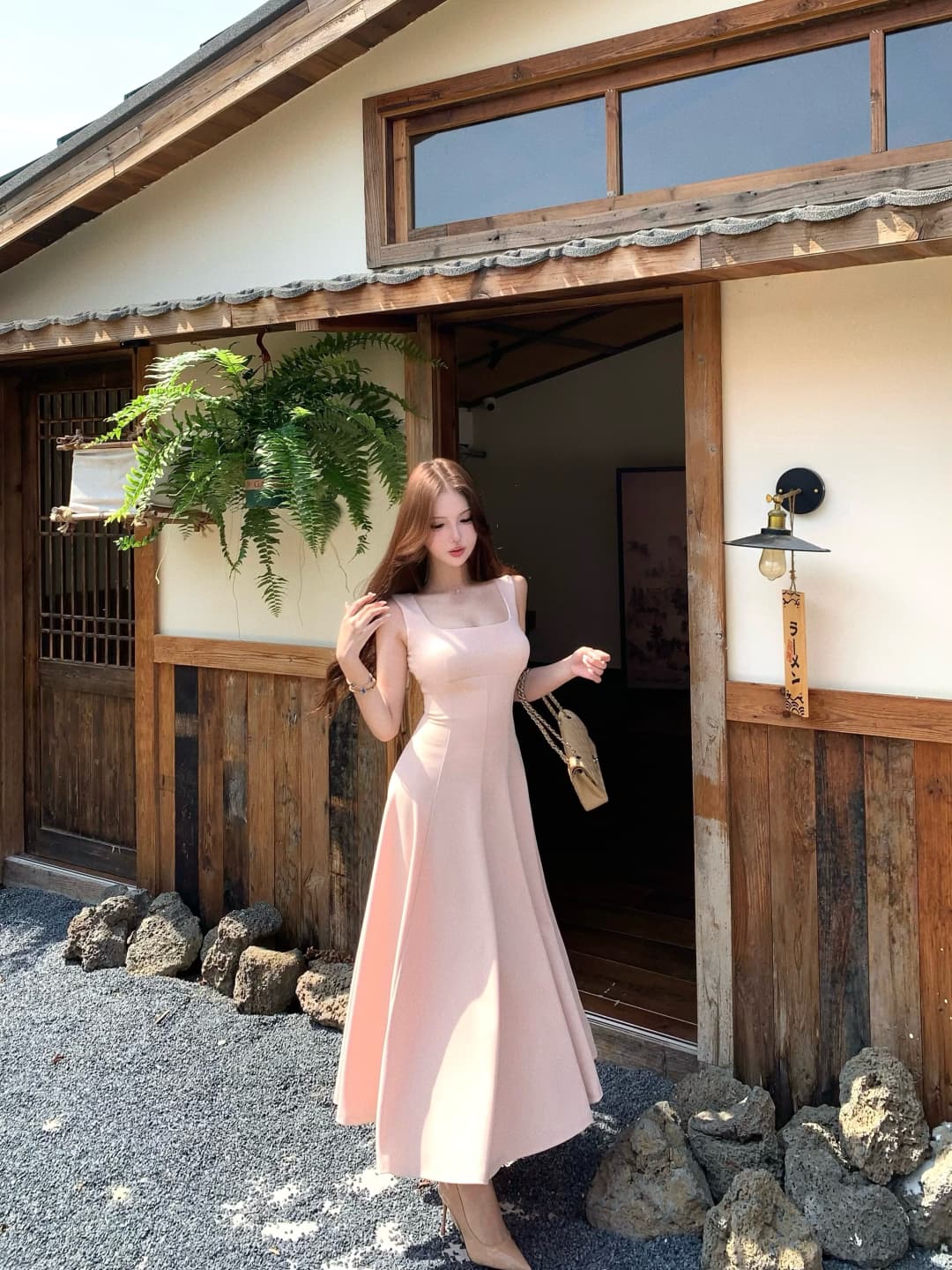 실사 정가 부드러운 하느님 치마 슬립 민소매 드레스 롱 스커트 여름 프랑스식 천 금빛 바람 예복 치마 상세 이미지 19