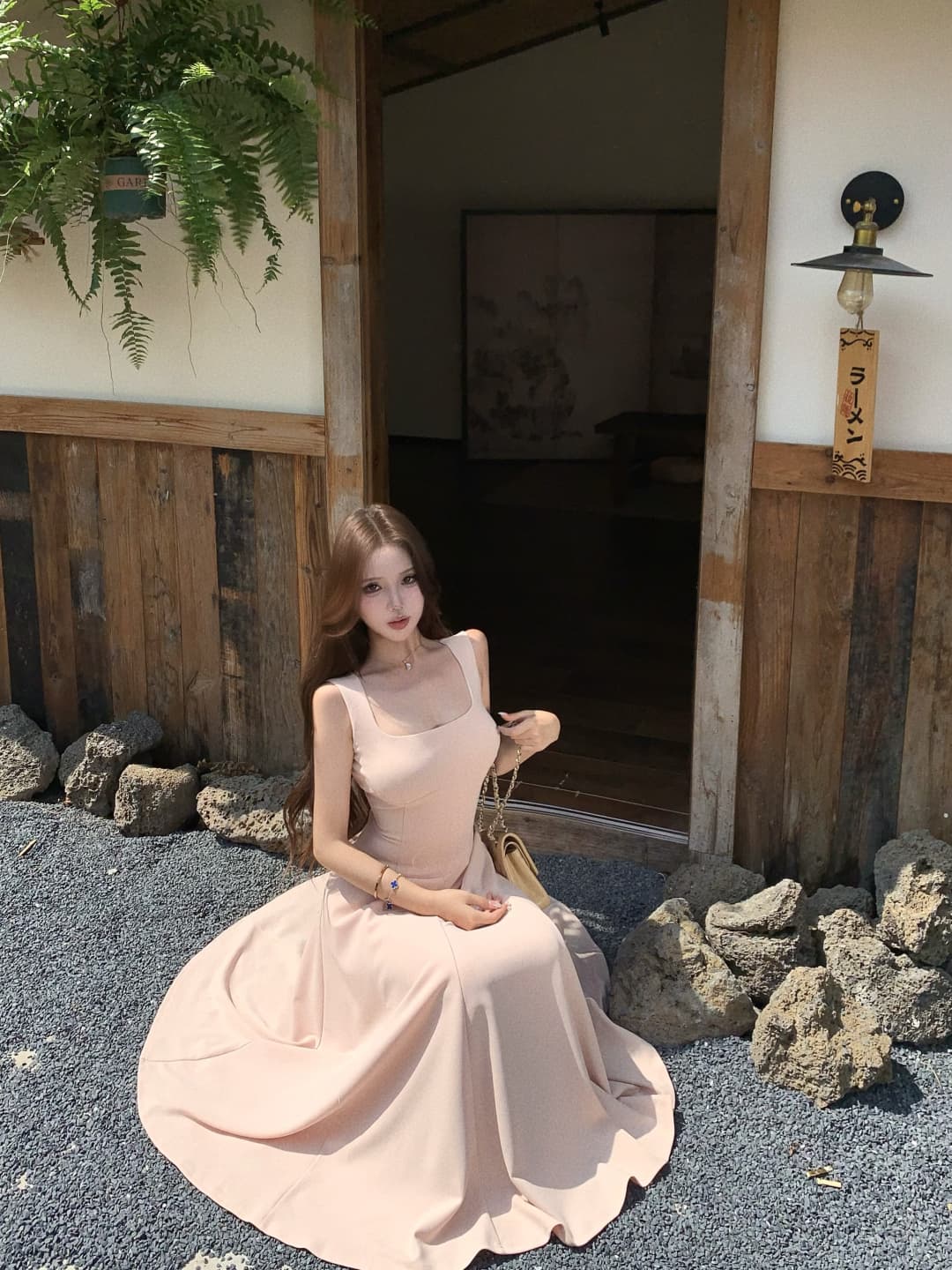 실사 정가 부드러운 하느님 치마 슬립 민소매 드레스 롱 스커트 여름 프랑스식 천 금빛 바람 예복 치마 상세 이미지 25