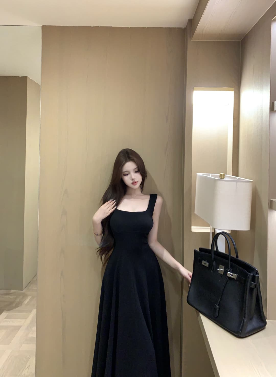 실사 정가 부드러운 하느님 치마 슬립 민소매 드레스 롱 스커트 여름 프랑스식 천 금빛 바람 예복 치마 상세 이미지 30