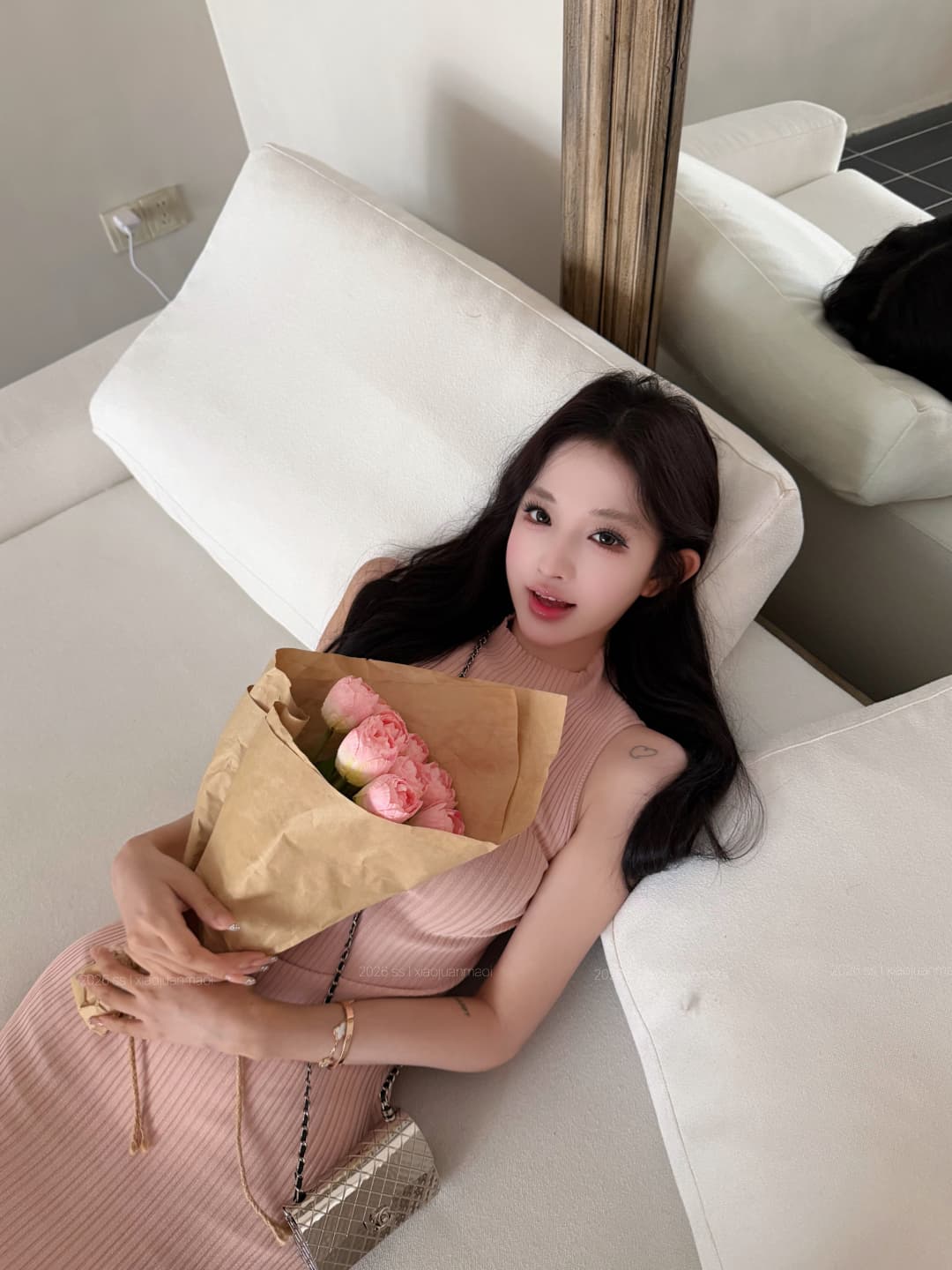 실사 정가 하트 비트 연애 편지 간판 수여 됨 치마 아름다운 드레스 맨위 자외선 차단 오픈 가디건 상세 이미지 7