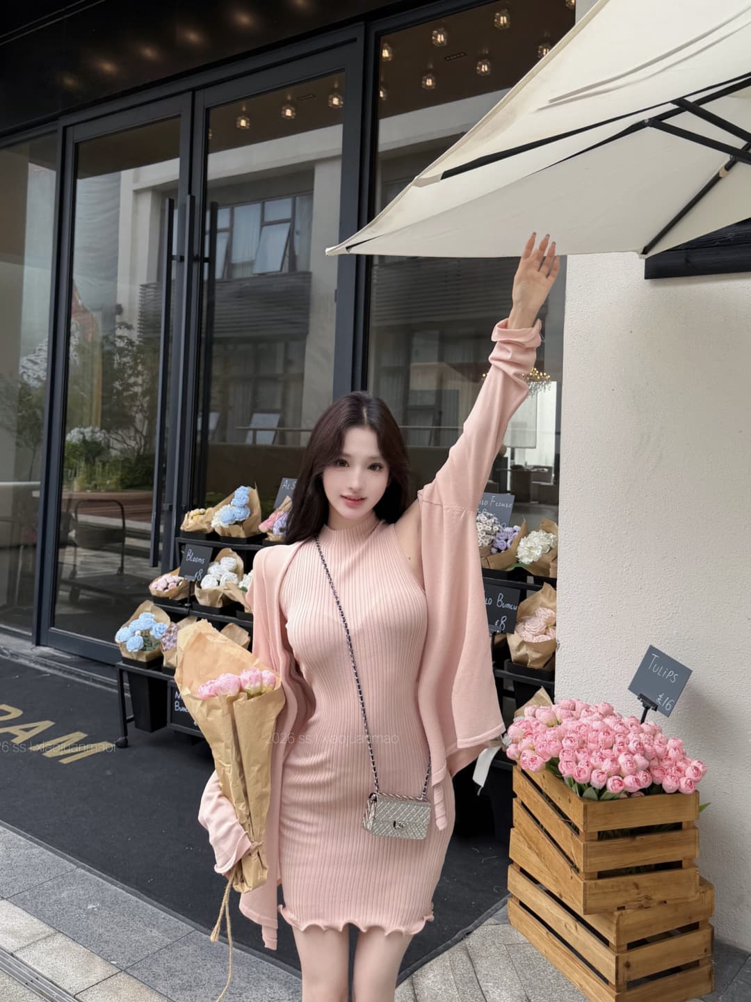 실사 정가 하트 비트 연애 편지 간판 수여 됨 치마 아름다운 드레스 맨위 자외선 차단 오픈 가디건 상세 이미지 13
