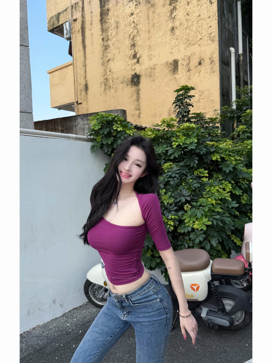 실사 정가 해체 경계 라이 경기 서울 불규칙 칼라 몸매 가꾸기 티셔츠 여성 봄 여름 쇼트 스타일 맨위 상세 이미지 9