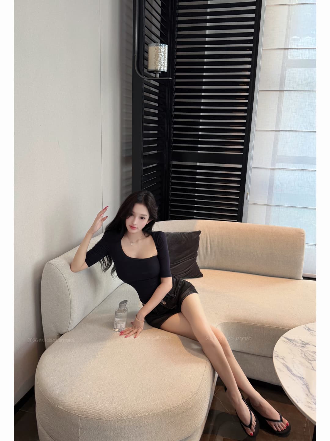 실사 정가 해체 경계 라이 경기 서울 불규칙 칼라 몸매 가꾸기 티셔츠 여성 봄 여름 쇼트 스타일 맨위 상세 이미지 32