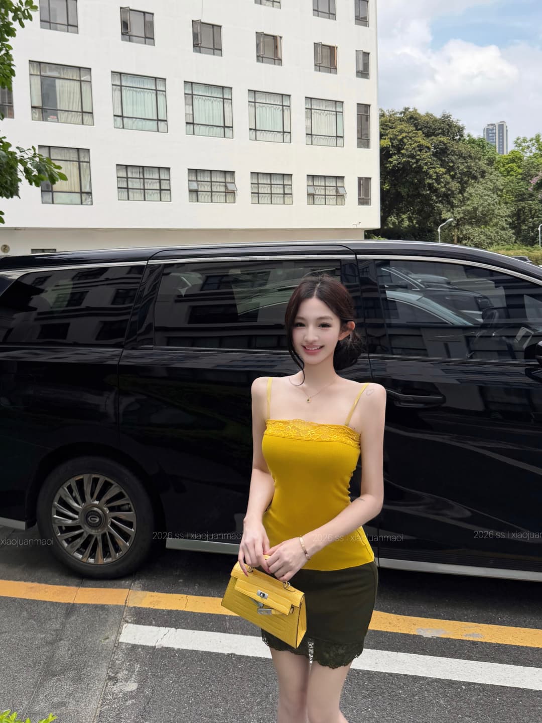 실사 정가 y l 레이스 조각 캐미솔 여름 몸매 가꾸기 맨위 레이스 반신 치마 세트 상세 이미지 11
