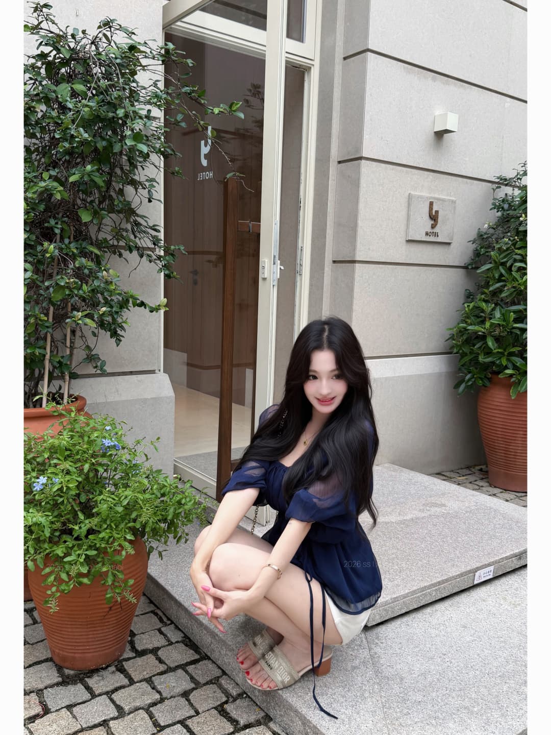 실사 정가 부드러운 실 제직 꿈 V넥 높음 ~을 통해 주름 레이스업 시폰 셔츠 여성 봄 여름 반소매 맨위 상세 이미지 21