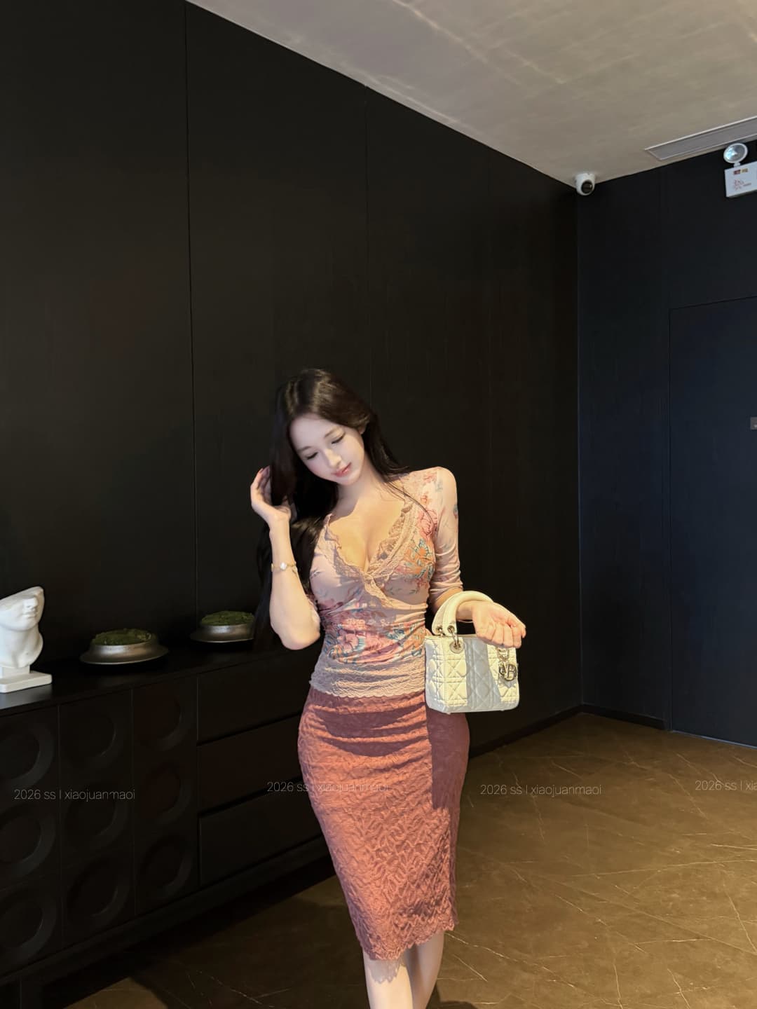 실사 정가 섹시함 슬림해 보이는 꽃무늬 패션 맨위 순수한 욕망 디자인 다용도 반신 치마 상세 이미지 10