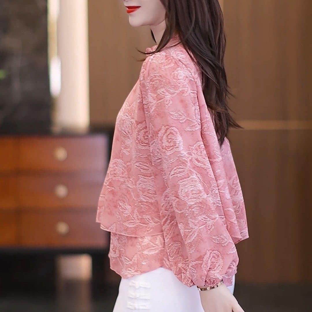 오래된 돈 바람 패션 2027 년 가을 새로운 품격 빛 럭셔리 얇고 가벼운 루즈핏 연령 감소 셔츠 품격 우아함 맨위