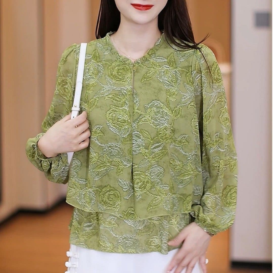 오래된 돈 바람 패션 2027 년 가을 새로운 품격 빛 럭셔리 얇고 가벼운 루즈핏 연령 감소 셔츠 품격 우아함 맨위 상세 이미지 8