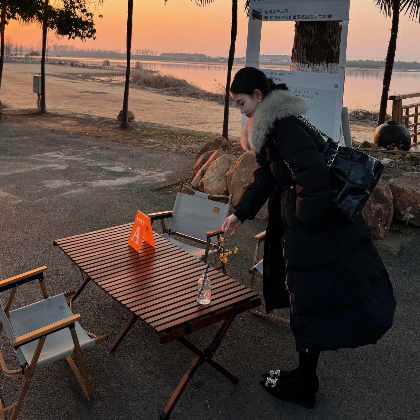 다용도 패션 두꺼운 보온 겨울 중간 길이 면 옷 면 의류 무릎 아래 재킷 모피 칼라 디자인 겨울 새로운 상세 이미지 7