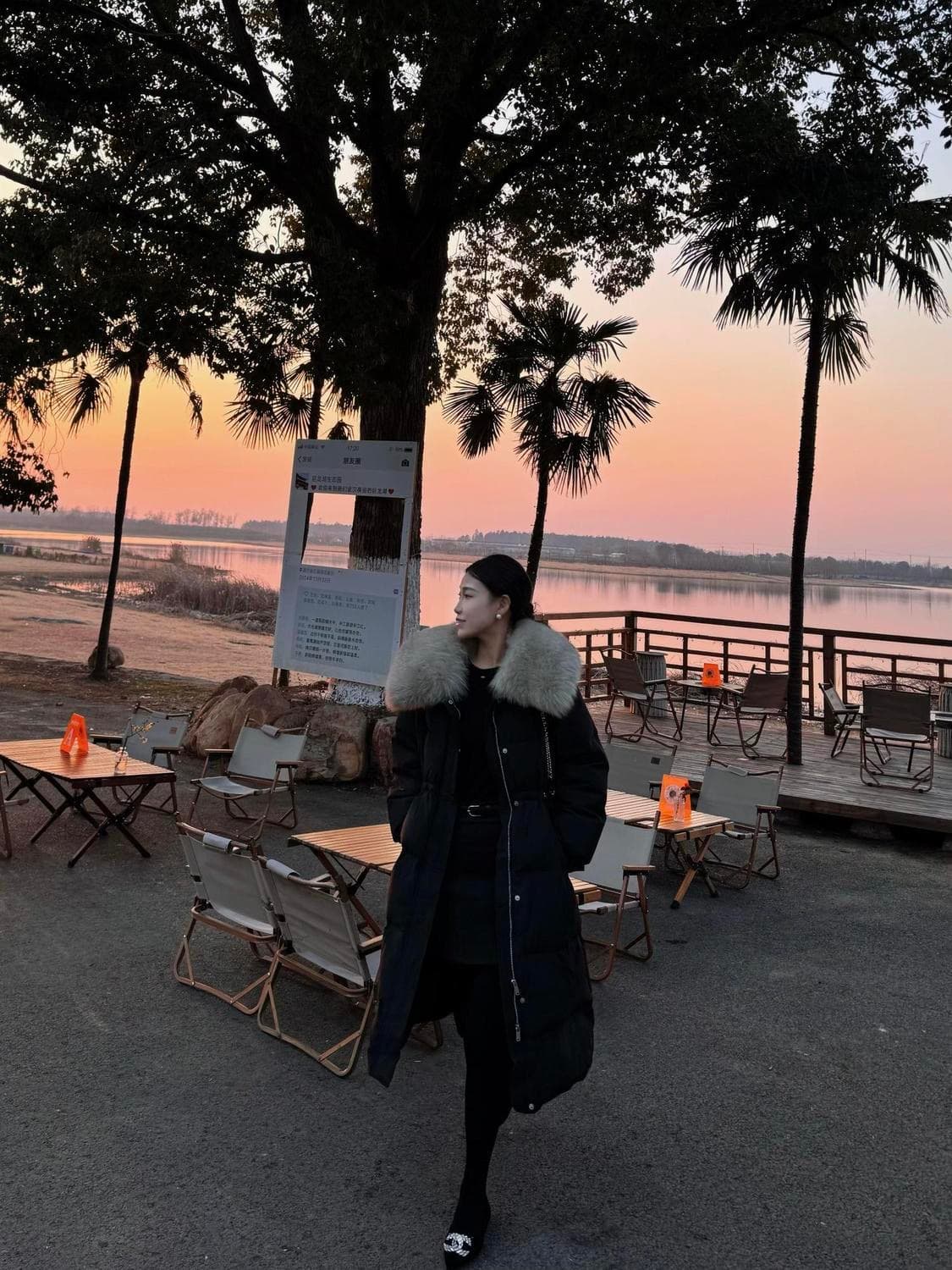 다용도 패션 두꺼운 보온 겨울 중간 길이 면 옷 면 의류 무릎 아래 재킷 모피 칼라 디자인 겨울 새로운 상세 이미지 9