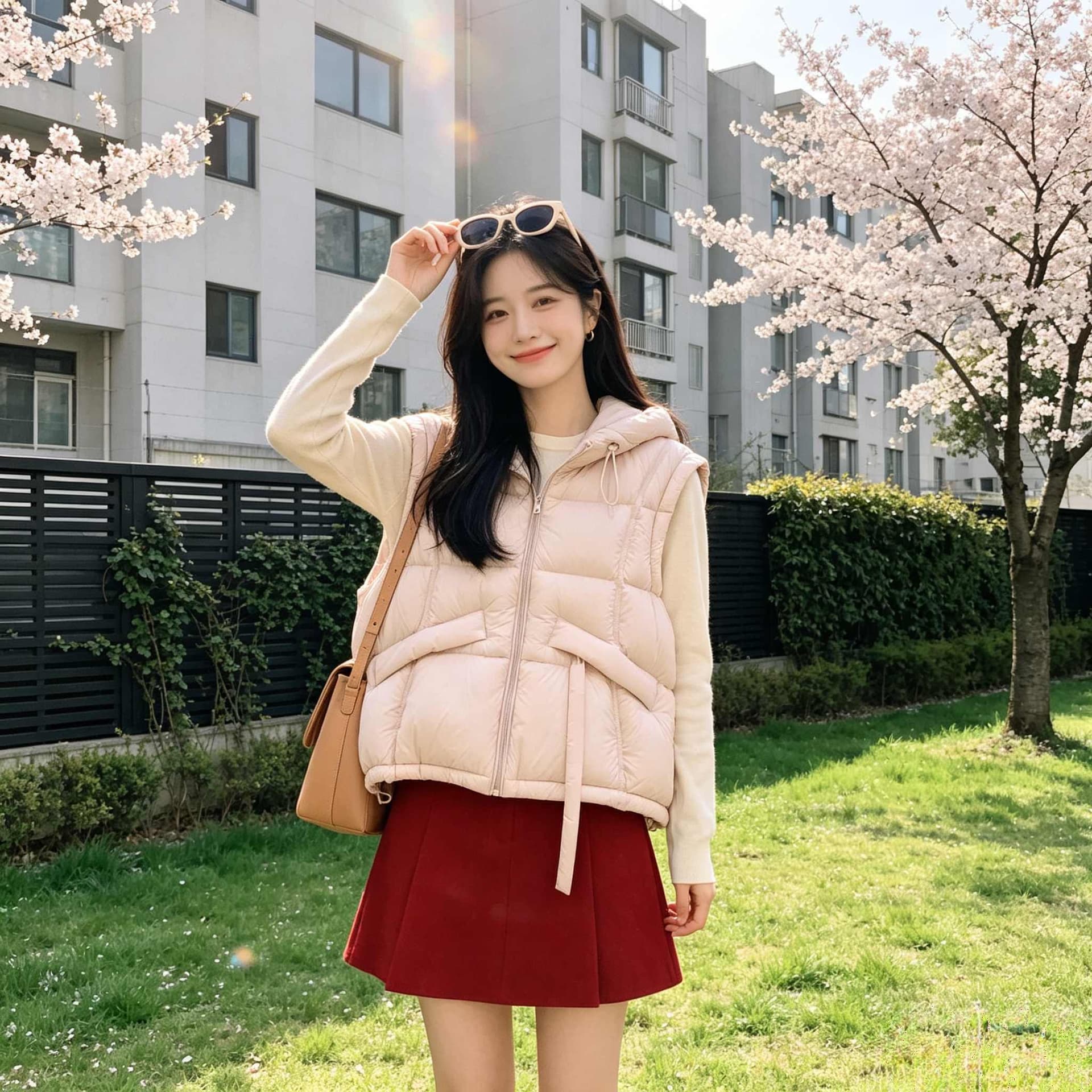 부드러운 바람 연령 감소 루즈핏 빅 사이즈 작은 키 민소매 어깨 두꺼운 보온 면 의류 조끼 재킷 여성 레저 트렌디 이미지 4